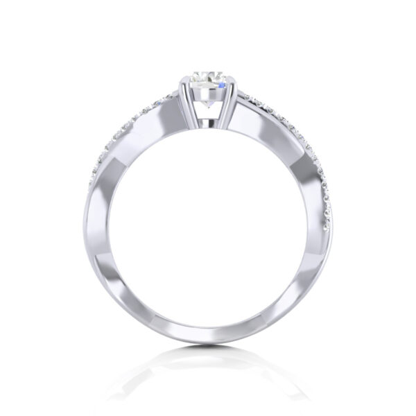 From Sunrise To Sundown Twist 2 Ct Lab Grown Diamond Engagement Rings - Image 2