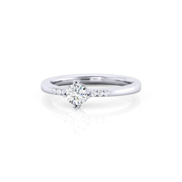 FINEROCK 2 Carat Solitaire Diamond Engagement Ring in 14K Gold - Image 3