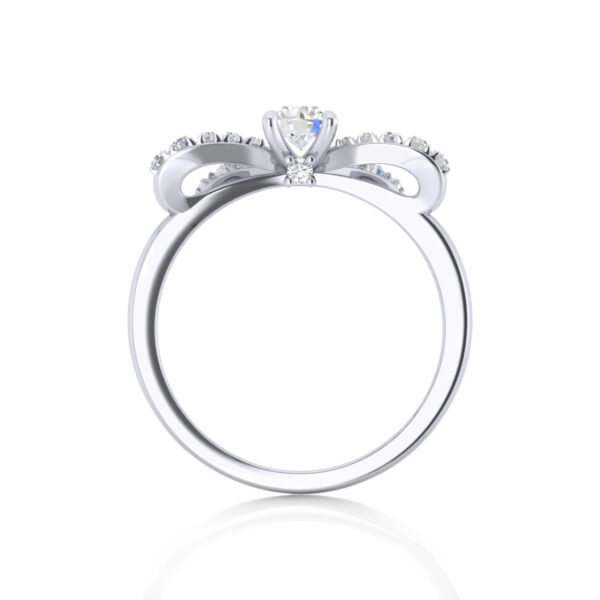 Pandora Style Bow Ribbon Engagement Ring - Image 2