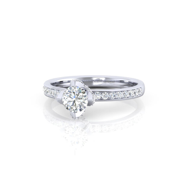 Graceful Goddess In White Gold With Lab Grown Side Diamonds - Image 3