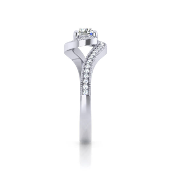 Romantic Embrace IGI GIA GRC GRA Lab Grown Diamond With 14k Engagement Rings - Image 4