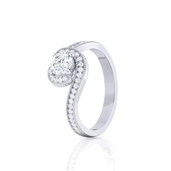 Romantic Embrace IGI GIA GRC GRA Lab Grown Diamond With 14k Engagement Rings - Image 2