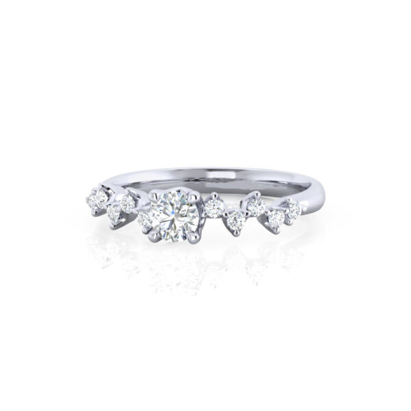 Angel Wing 3 Carat Lab Grown Diamond Engagement Rings - Image 3