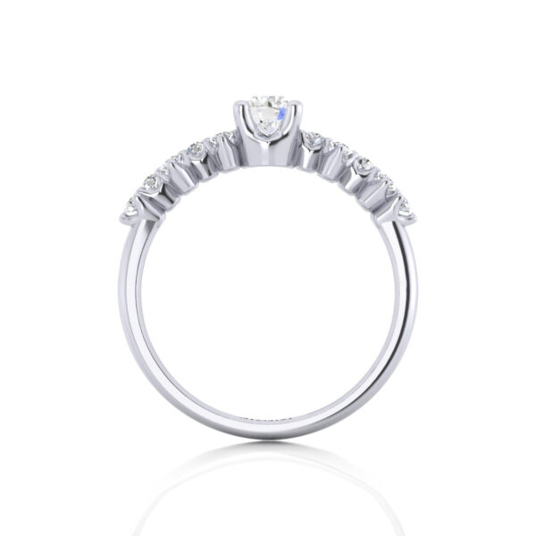 Angel Wing 3 Carat Lab Grown Diamond Engagement Rings - Image 2