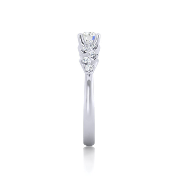 Angel Wing 3 Carat Lab Grown Diamond Engagement Rings - Image 4