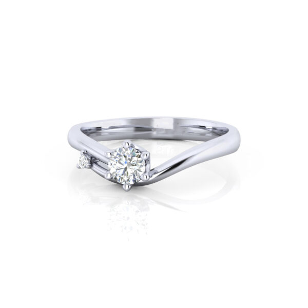 Dream Goddess One Side Stone Design Engagement Ring - Image 3