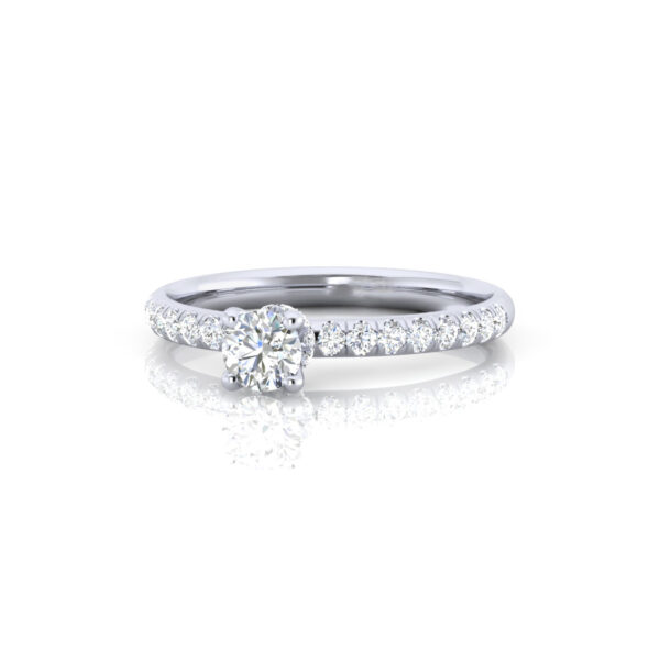 1 ct Round Cut Gabriel Hidden Halo Platinum Engagement Ring - Image 3