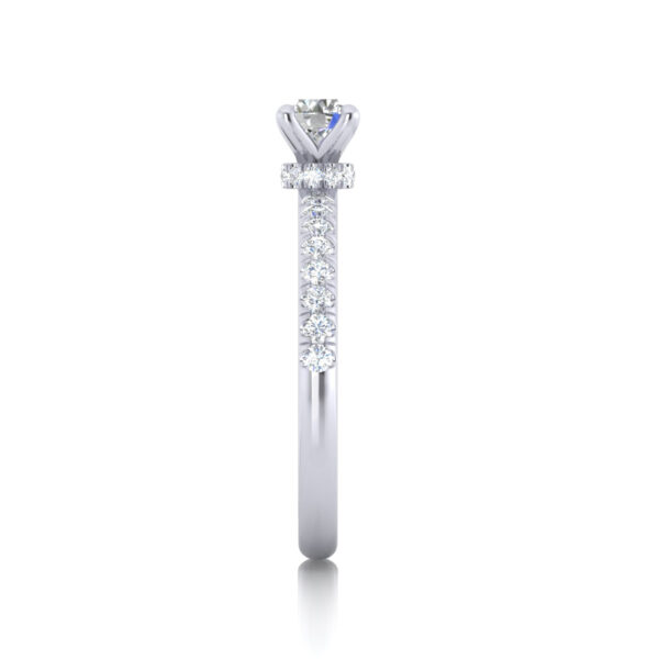 1 ct Round Cut Gabriel Hidden Halo Platinum Engagement Ring - Image 4