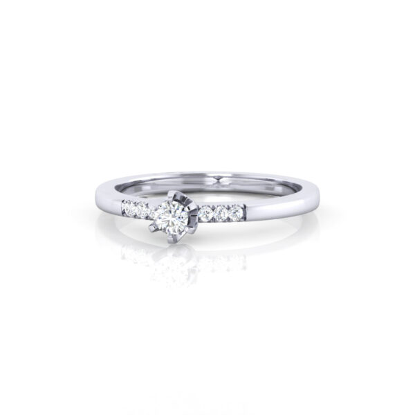 1 Carat Lab Grown Class Style Accent Ring - Image 4