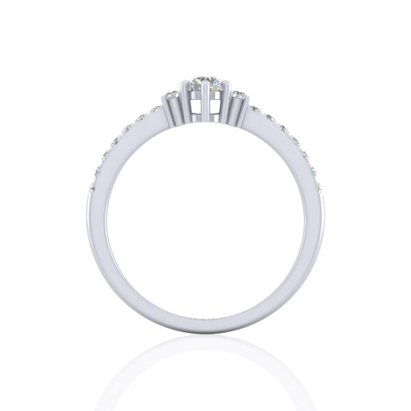 Multi Solitaire Ring Classic White Gold 14 k White Diamond 2 Ct White Diamond - Image 2