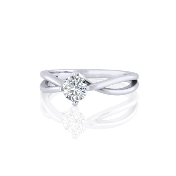 Anima Mea Moissanite Diamond Twist Ring - Image 3