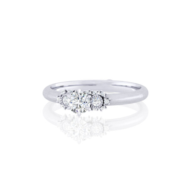 Cande Round Cut Lab Grown Diamond Engagement Rings - Image 3