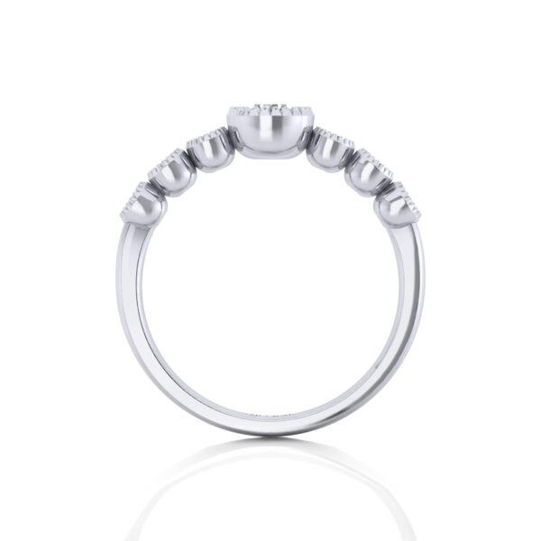 14k Solid Gold Bezel Set Lab Grown Diamond Ring - Image 2