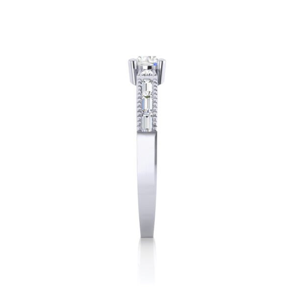 Bezel Baguette GIA IGI GRC GRA Engagement Diamond Ring - Image 4