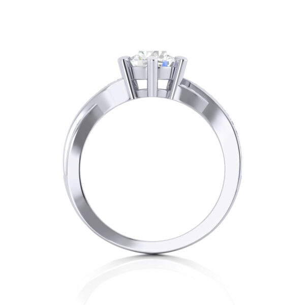 Infinity Love 3.0ct Round Cut Diamond Engagement Ring - Image 2