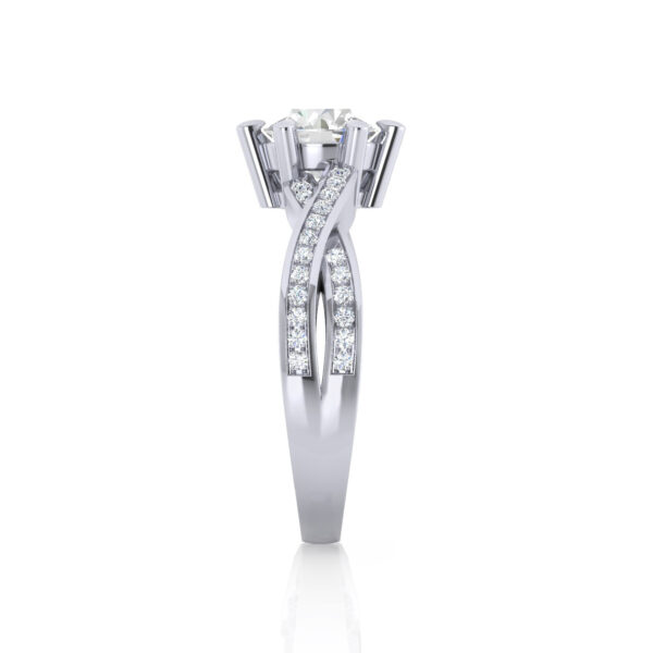 Infinity Love 3.0ct Round Cut Diamond Engagement Ring - Image 4