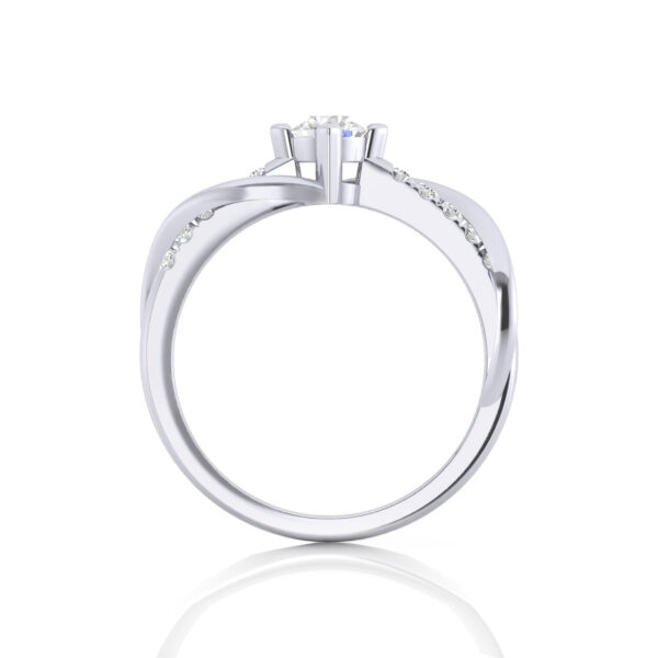 Hand In Hand Twist Lab Grown Diamond Engagement Ring - Image 2