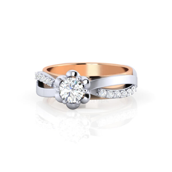 Abigail 14K Round Cut Engagement Ring - Image 3