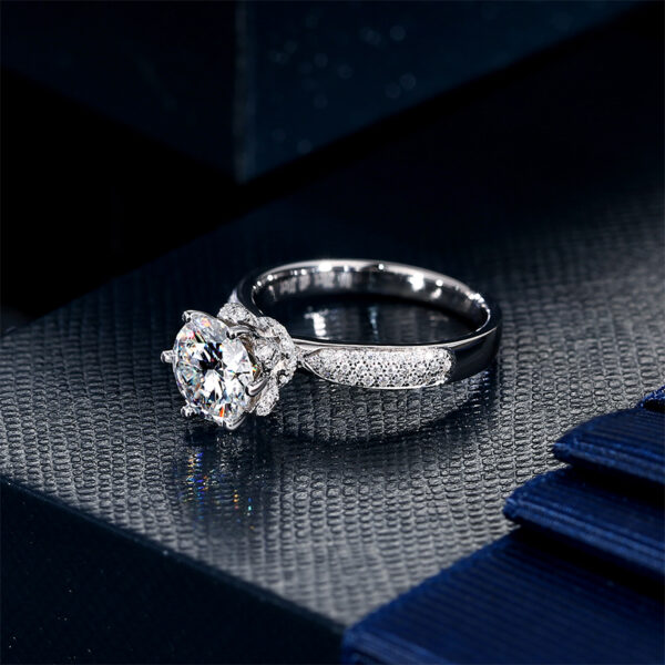 2.5ct Handmade Prong Set 14K Women's Engagement Ring Size - Image 3