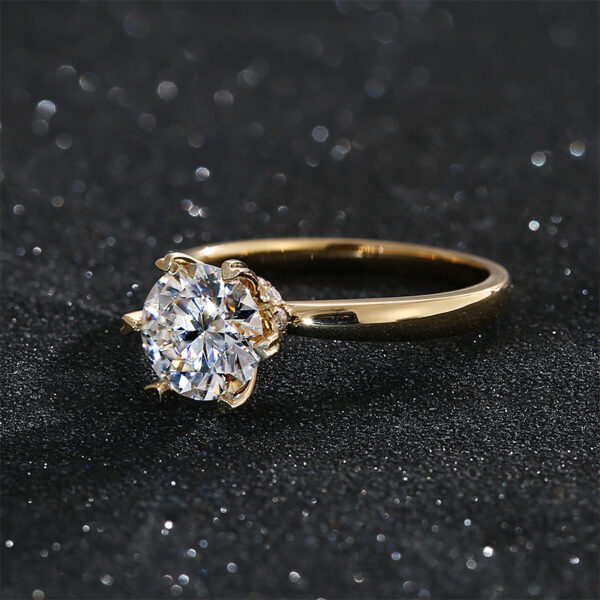 14k Hidden Halo Design Moissanite High Quality Rings - Image 3