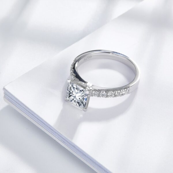 1 Ct Diamond Semi-Mount Engagement Ring in Platinum - Image 4