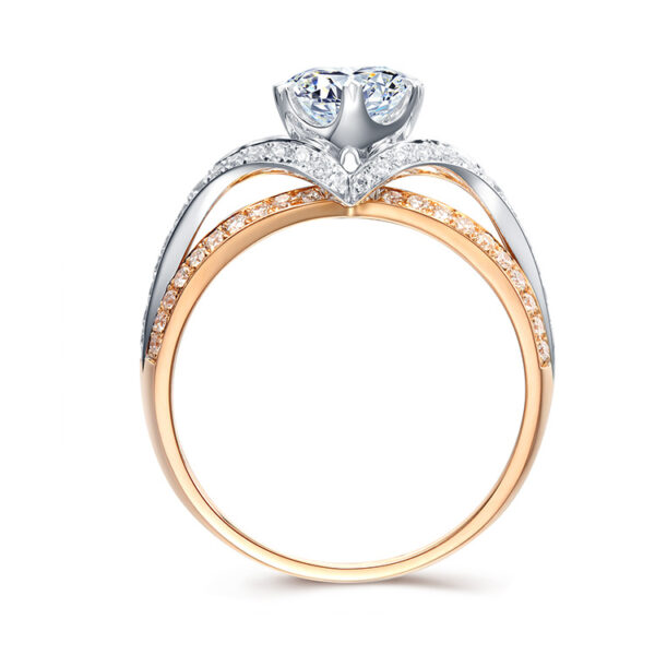 Twisted Round Diamond Engagement Ring - Image 3