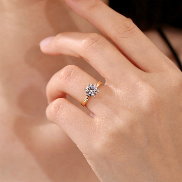 14k Hidden Halo Design Moissanite High Quality Rings - Image 5