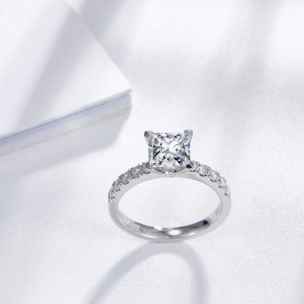 1 Ct Diamond Semi-Mount Engagement Ring in Platinum - Image 3