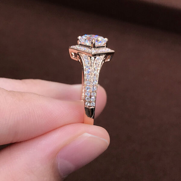 Princess Cut Forever One Moissanite Engagement Ring - Image 4