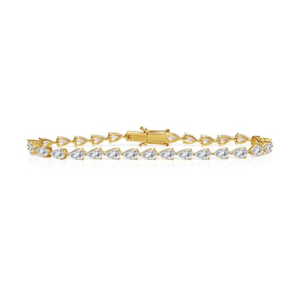 Pear Shape Tennis Lab Grown Diamond bracelets - Image 2