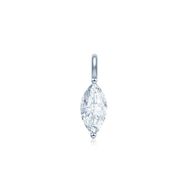 Marquise Cut Simple Design Lab Grown Diamond Pendant - Image 2