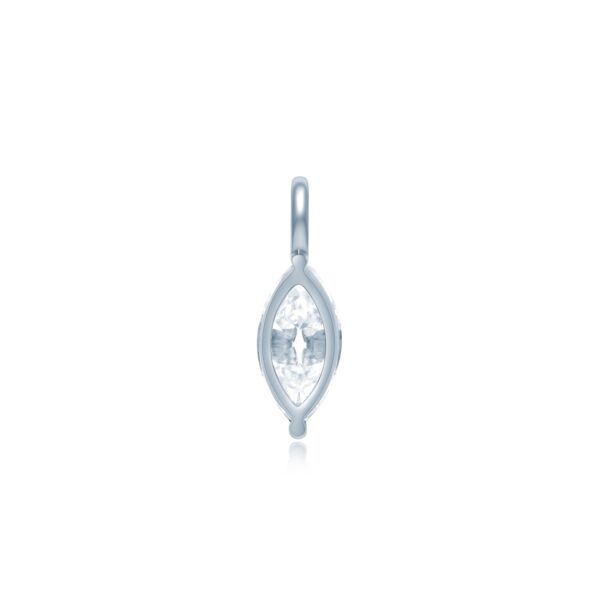 Marquise Cut Simple Design Lab Grown Diamond Pendant - Image 4