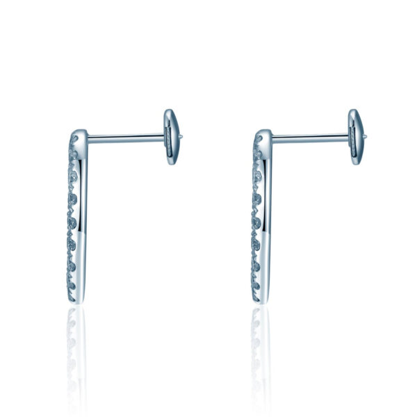 Circle Round Lab Grown Diamond Earrings - Image 2