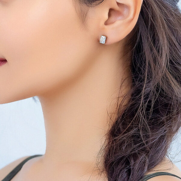 Certified Lab Grown Diamond Stud Earrings - Image 4