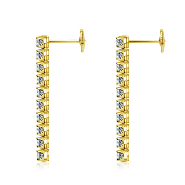 14K Simple Style Drop IGI GIA Lab Grown Diamond Earrings - Image 2