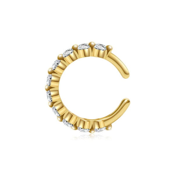 14K Lab Grown Diamond Hoop Earrings - Image 2