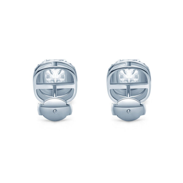 Z5 White Gold 1ct Diamond double Halo Stud Earrings - Image 3