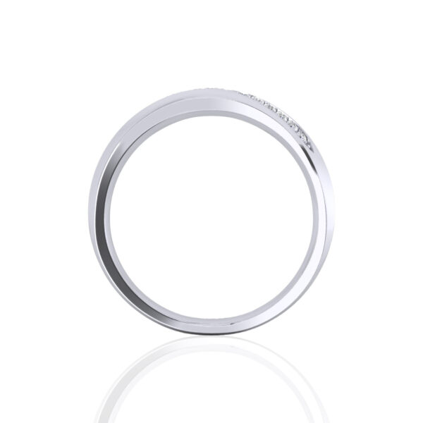 Half Eternity Round Diamond Ring 14K White Gold - Image 3