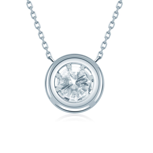 Eternity Halo Solitaire Pendant - Image 3