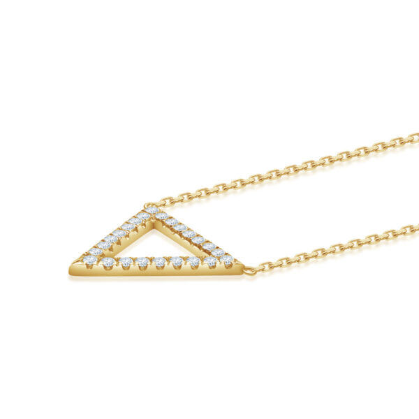 Geometric Triangle Hoop Lab Grown Diamond Necklace - Image 2