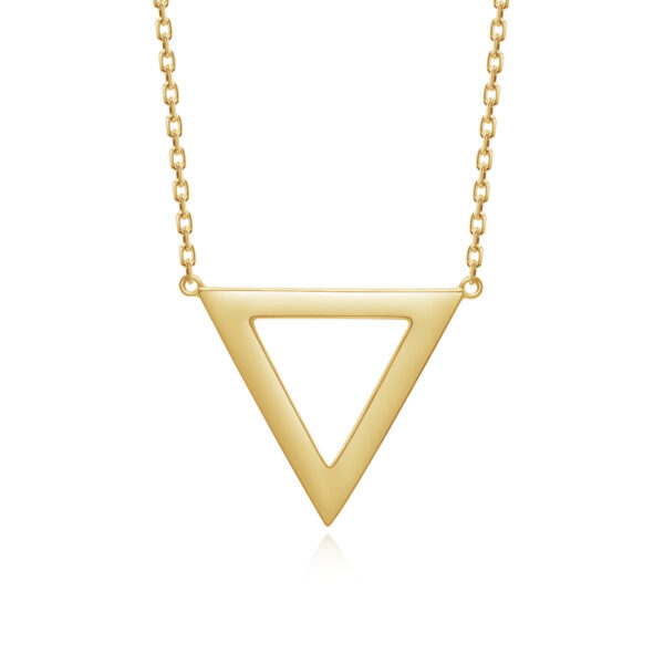 Geometric Triangle Hoop Lab Grown Diamond Necklace - Image 3