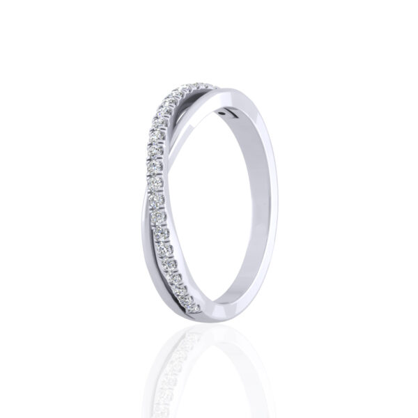 Sweet Diamonds Double Ring in 14k White Gold