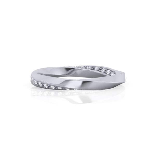 Twist Eternity Wedding Band Ring for Women - Image 3