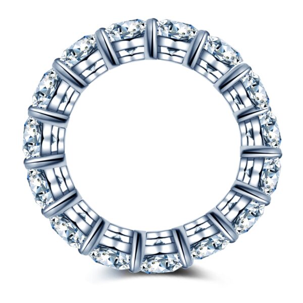 Oval 10 Carat D Color Diamond Eternity Band - Image 3