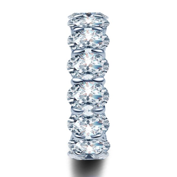 Oval 10 Carat D Color Diamond Eternity Band - Image 2