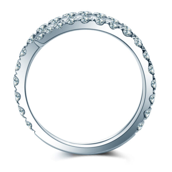 Three Rotation Band Lab Grown Diamond Wedding rings - Image 4