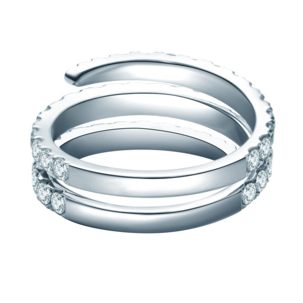 Three Rotation Band Lab Grown Diamond Wedding rings - Image 3