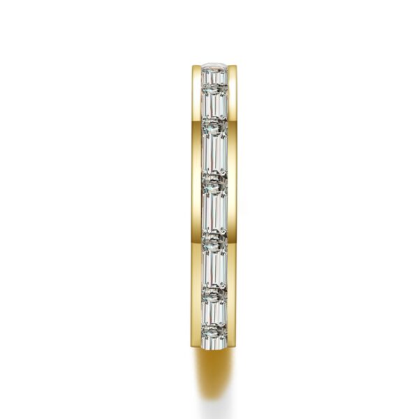 Channel Set Emerald Cut GIA IGI Diamond Eternity Rings - Image 2