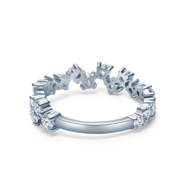 Star Chat Round Shape Lab Grown Diamond Wedding Rings - Image 4