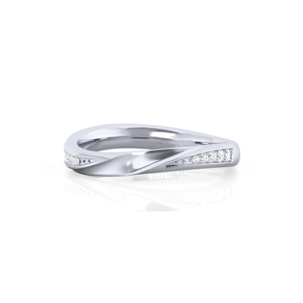 0.19ct Brilliant Cut Diamond Wedding Ring in 14K White Gold - Image 4